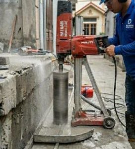 Dịch vụ khoan rút lõi bê tông chuyên nghiệp tại Hải Phòng - Khoan Cắt Đại Nam thi công không bụi